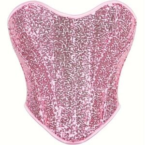 Pink Sequin Corset